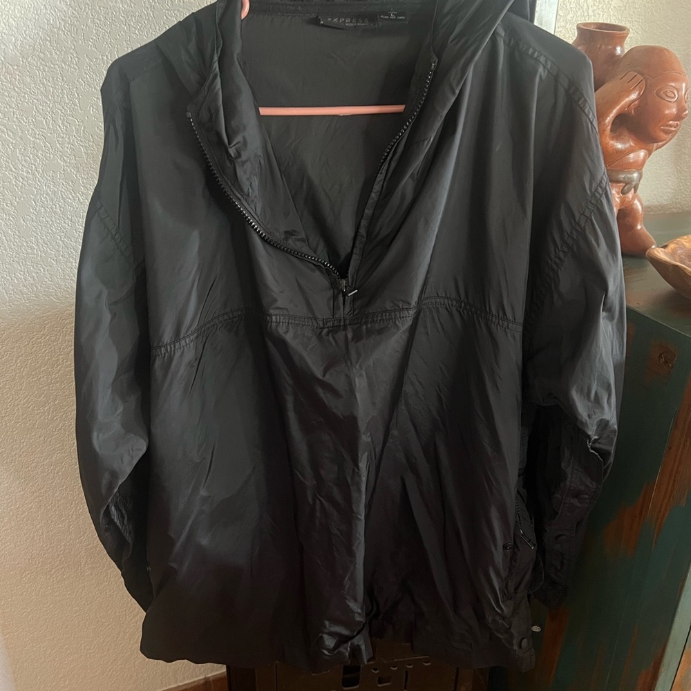 Express Black Windbreaker Jacket